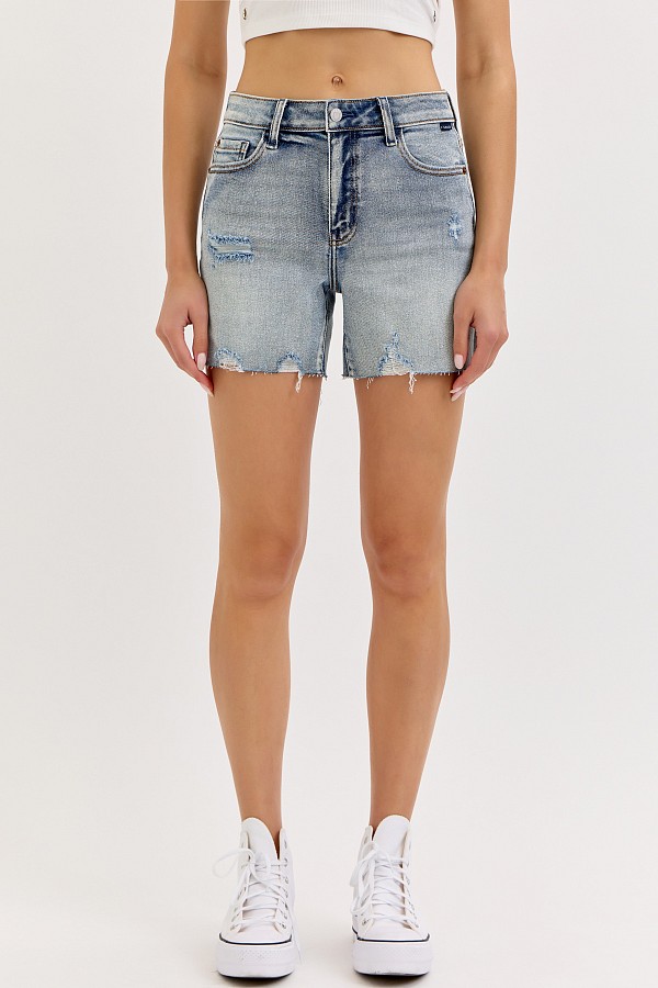 Mid Rise Midi Short with Side Slit